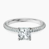 14kt White Gold Grace Micro pavé Eternity Lab Diamond Ring front image
