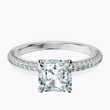 Platinum Grace Micro pavé Eternity Lab Diamond Ring front image