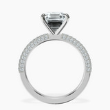 Platinum Grace Micro pavé Eternity Lab Diamond Ring side right image one