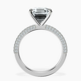 Platinum Grace Micro pavé Eternity Lab Diamond Ring side right image one