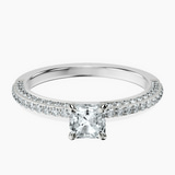 Platinum Grace Micro pavé Eternity Lab Diamond Ring front image