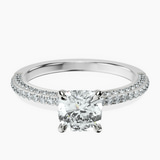 Platinum Grace Micro pavé Eternity Lab Diamond Ring front image