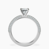 Platinum Grace Micro pavé Eternity Lab Diamond Ring side right image one
