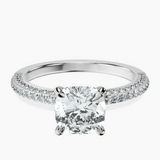14ct White Gold Grace Micro pavé Eternity Lab Diamond Ring front image