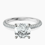 Platinum Grace Micro pavé Eternity Lab Diamond Ring front image