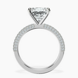 Platinum Grace Micro pavé Eternity Lab Diamond Ring side right image one