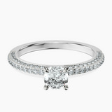 Platinum Grace Micro pavé Eternity Lab Diamond Ring front image