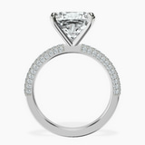 18kt White Gold Grace Micro pavé Eternity Lab Diamond Ring side right image one
