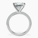 10kt White Gold Grace Micro pavé Eternity Lab Diamond Ring side right image one