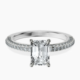 18kt White Gold Grace Micro pavé Eternity Lab Diamond Ring front image