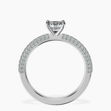 18kt White Gold Grace Micro pavé Eternity Lab Diamond Ring side right image one