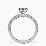 Platinum Grace Micro pavé Eternity Lab Diamond Ring side right image one