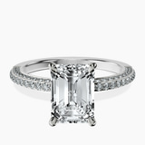 Platinum Grace Micro pavé Eternity Lab Diamond Ring front image