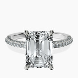 14kt White Gold Grace Micro pavé Eternity Lab Diamond Ring front image