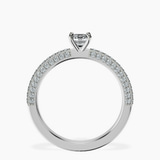 14kt White Gold Grace Micro pavé Eternity Lab Diamond Ring side right image one