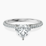 14kt White Gold Grace Micro pavé Eternity Lab Diamond Ring front image