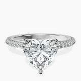 14kt White Gold Grace Micro pavé Eternity Lab Diamond Ring front image