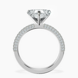 Platinum Grace Micro pavé Eternity Lab Diamond Ring side right image one