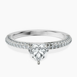Platinum Grace Micro pavé Eternity Lab Diamond Ring front image