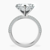 10kt White Gold Grace Micro pavé Eternity Lab Diamond Ring side right image one
