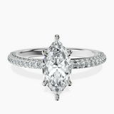 18kt White Gold Grace Micro pavé Eternity Lab Diamond Ring front image