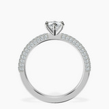 18kt White Gold Grace Micro pavé Eternity Lab Diamond Ring side right image one