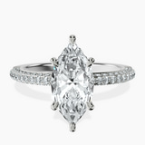 18ct White Gold Grace Micro pavé Eternity Lab Diamond Ring front image
