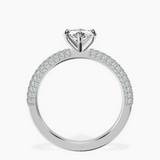 18ct White Gold Grace Micro pavé Eternity Lab Diamond Ring side right image one