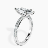 14kt White Gold Grace Micro pavé Eternity Lab Diamond Ring standing product image one