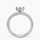 14kt White Gold Grace Micro pavé Eternity Lab Diamond Ring side right image one