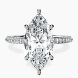 14kt White Gold Grace Micro pavé Eternity Lab Diamond Ring front image