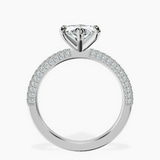 14kt White Gold Grace Micro pavé Eternity Lab Diamond Ring side right image one