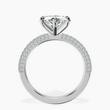 Platinum Grace Micro pavé Eternity Lab Diamond Ring side right image one