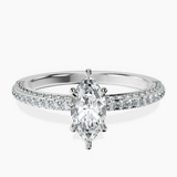 18kt White Gold Grace Micro pavé Eternity Lab Diamond Ring front image