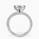 Platinum Grace Micro pavé Eternity Lab Diamond Ring side right image one