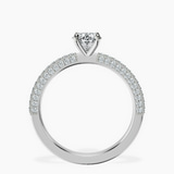 Platinum Grace Micro pavé Eternity Lab Diamond Ring side right image one