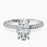 18ct White Gold Grace Micro pavé Eternity Lab Diamond Ring front image