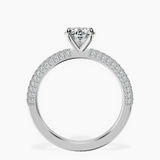 18ct White Gold Grace Micro pavé Eternity Lab Diamond Ring side right image one