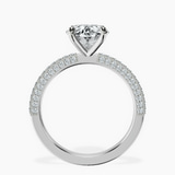 Platinum Grace Micro pavé Eternity Lab Diamond Ring side right image one