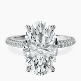 Platinum Grace Micro pavé Eternity Lab Diamond Ring front image