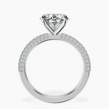Platinum Grace Micro pavé Eternity Lab Diamond Ring side right image one