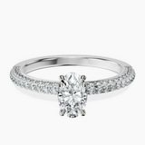 14kt White Gold Grace Micro pavé Eternity Lab Diamond Ring front image