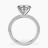 10kt White Gold Grace Micro pavé Eternity Lab Diamond Ring side right image one