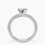 Platinum Grace Micro pavé Eternity Lab Diamond Ring side right image one