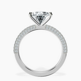 Platinum Grace Micro pavé Eternity Lab Diamond Ring side right image one