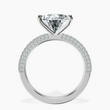 Platinum Grace Micro pavé Eternity Lab Diamond Ring side right image one