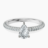 14kt White Gold Grace Micro pavé Eternity Lab Diamond Ring front image
