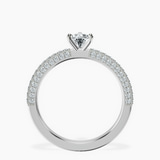 14kt White Gold Grace Micro pavé Eternity Lab Diamond Ring side right image one