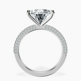 10kt White Gold Grace Micro pavé Eternity Lab Diamond Ring side right image one