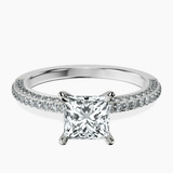 Platinum Grace Micro pavé Eternity Lab Diamond Ring front image